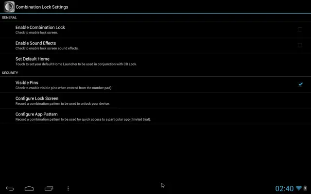 Combination Lock (Lock Screen) android App screenshot 7